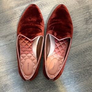 Birdies The Heron Velvet Loafers in Cinnamon size 8.5 - LIKE NEW